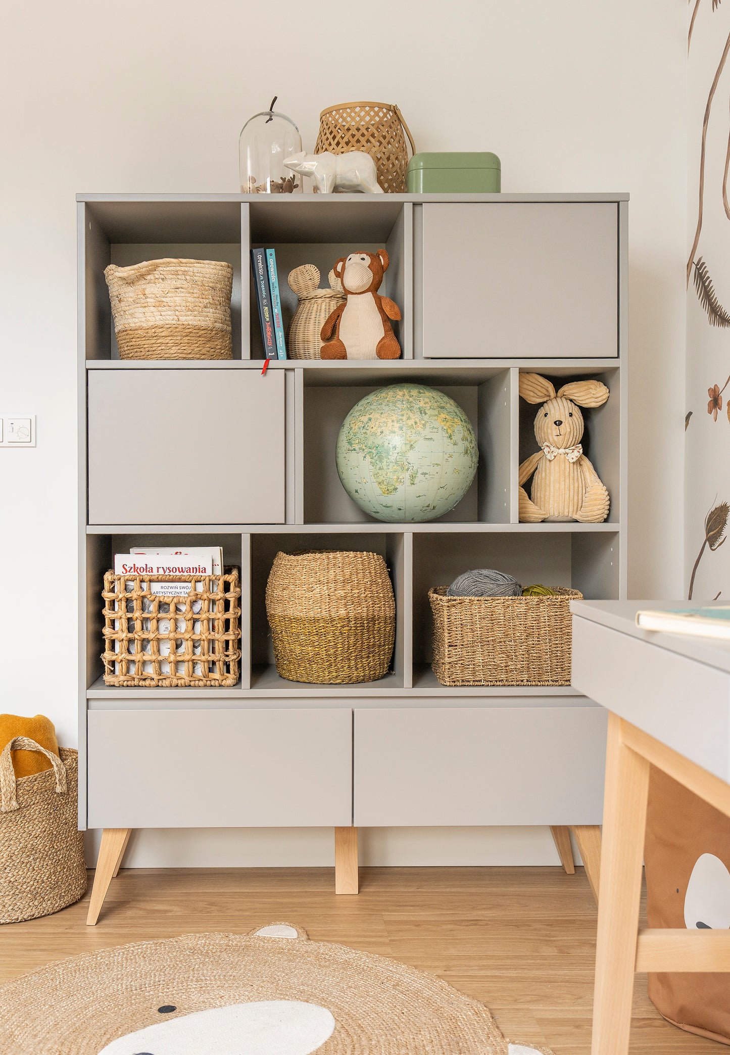 Plaukts AIVA 120/42/160 cm pelēks - N1 Home