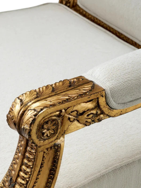 Krēsls Georges Jacob Eichholtz 1220/70/101 cm Sentier cream | Antique gold finish