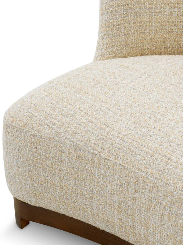 Krēsls Stelvio Eichholtz 92/92/74 cm Winslow chenille beige | walnut finish base - N1 Home
