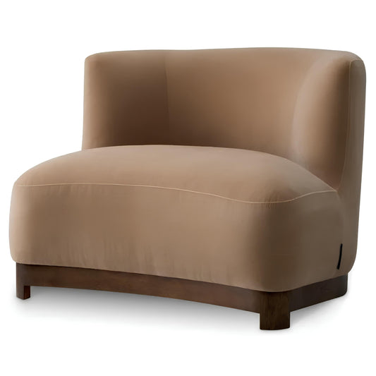 Krēsls Stelvio Eichholtz 92/92/74 cm Morris merino camel | walnut finish base