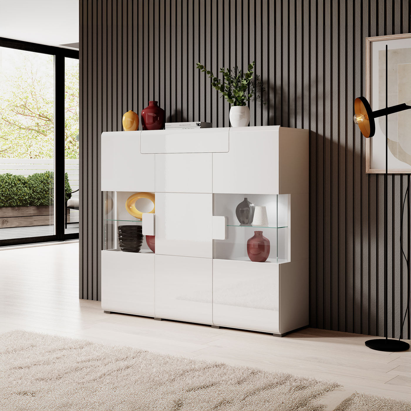 Kumode Tola 122/39/152 cm balts - N1 Home