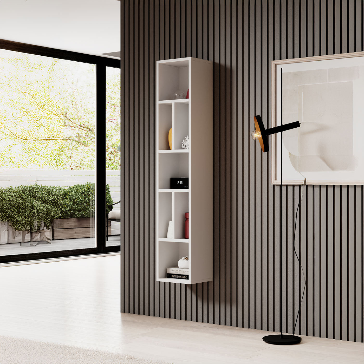 Piekarināms elements ar plauktiem Tola 32/159/25 cm antracīts/Grandson ozols