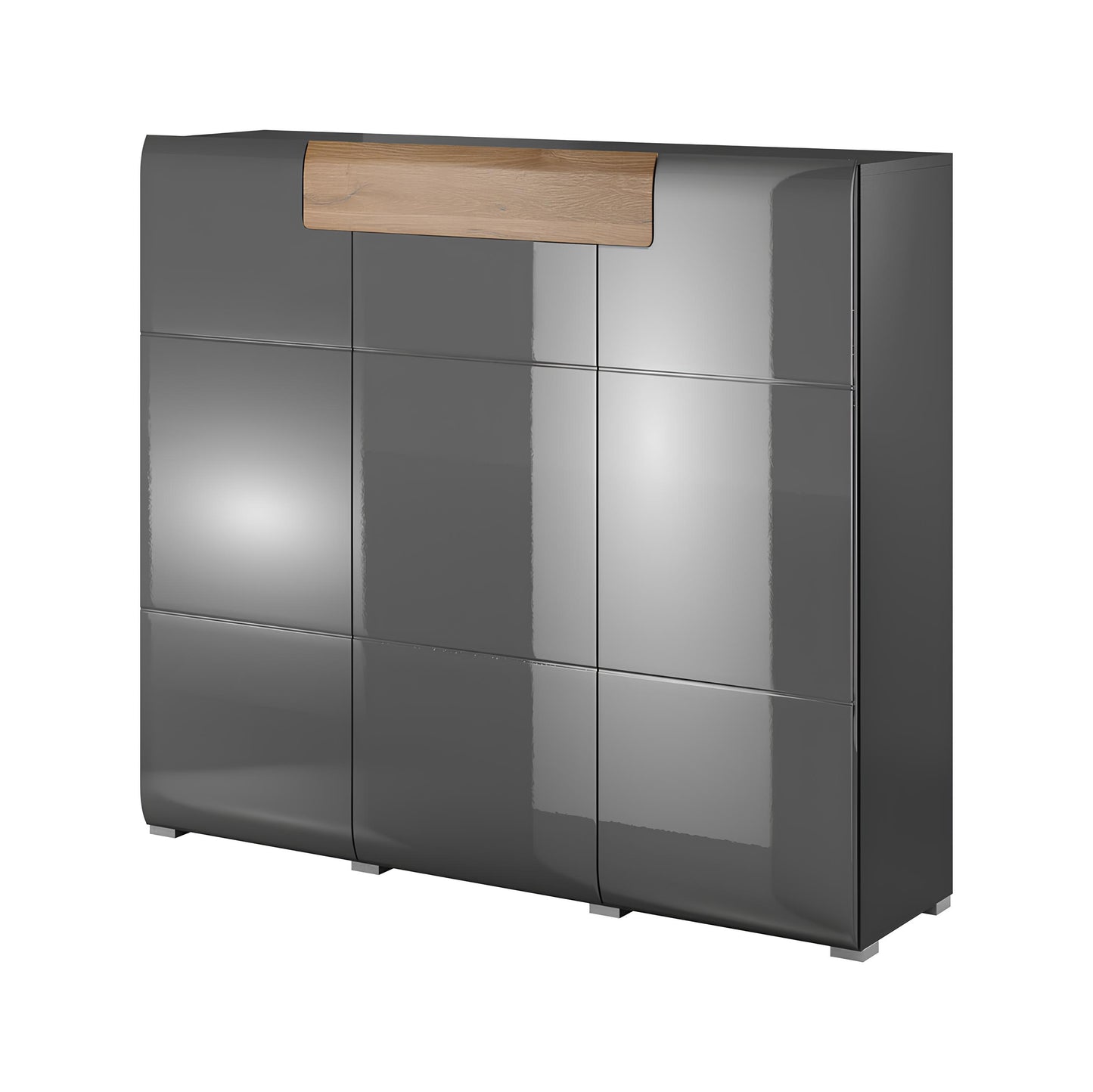 Kumode Tola 147/39/131 cm antracīts/Grandson ozols - N1 Home