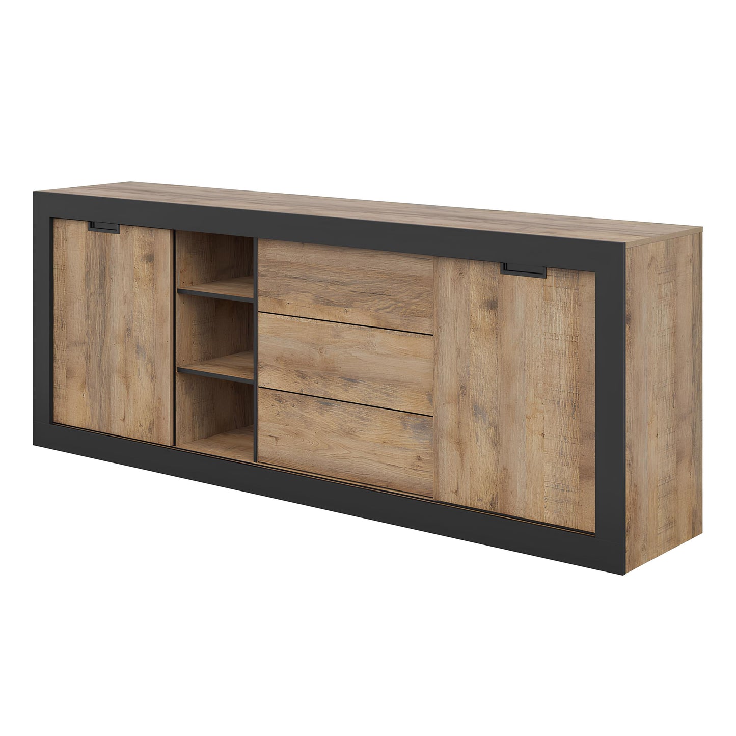 Kumode Valor 220/45/85 cm samdal ozols/melns - N1 Home