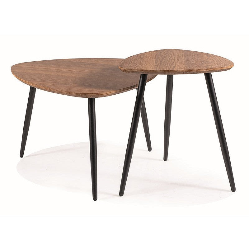 Twin sola komplekts, riekstkoks / melns 60x60 cm - N1 Home