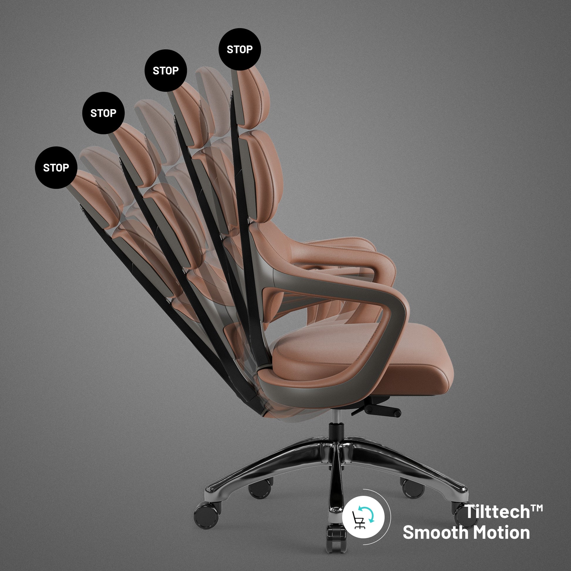 Krēsls V - Mo 121.5-131/55/69 cm brūns - N1 Home
