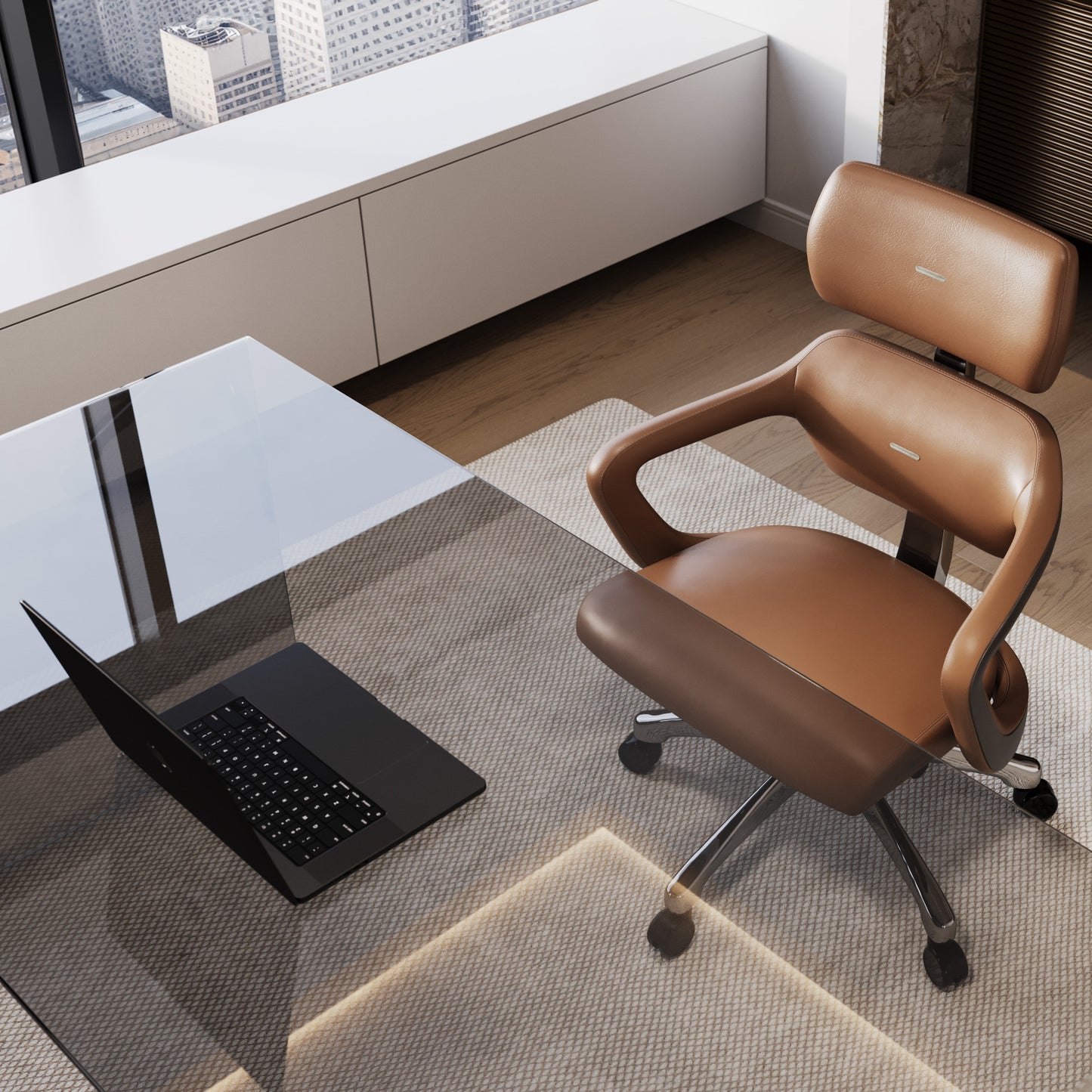 Krēsls V - Mo 121.5-131/55/69 cm brūns - N1 Home