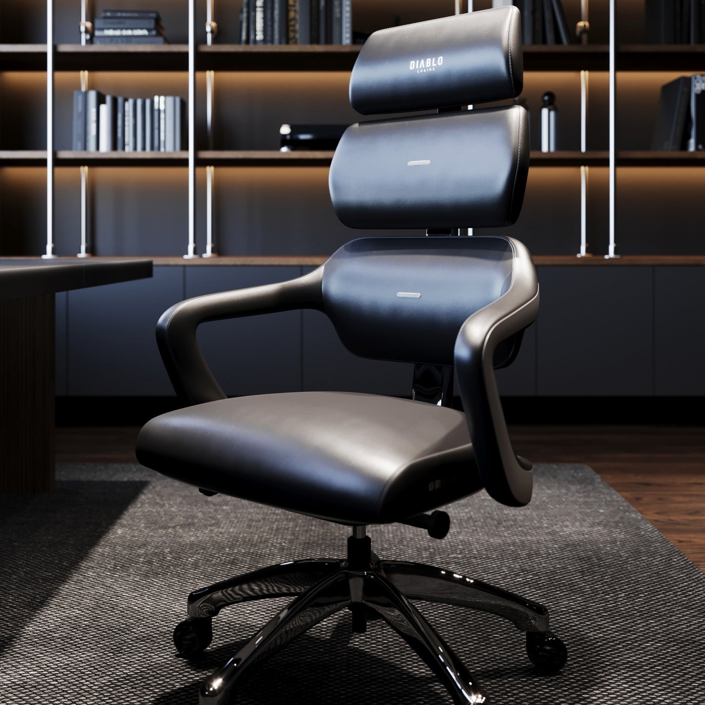 Krēsls V - Mo 121.5-131/55/69 cm melns - N1 Home