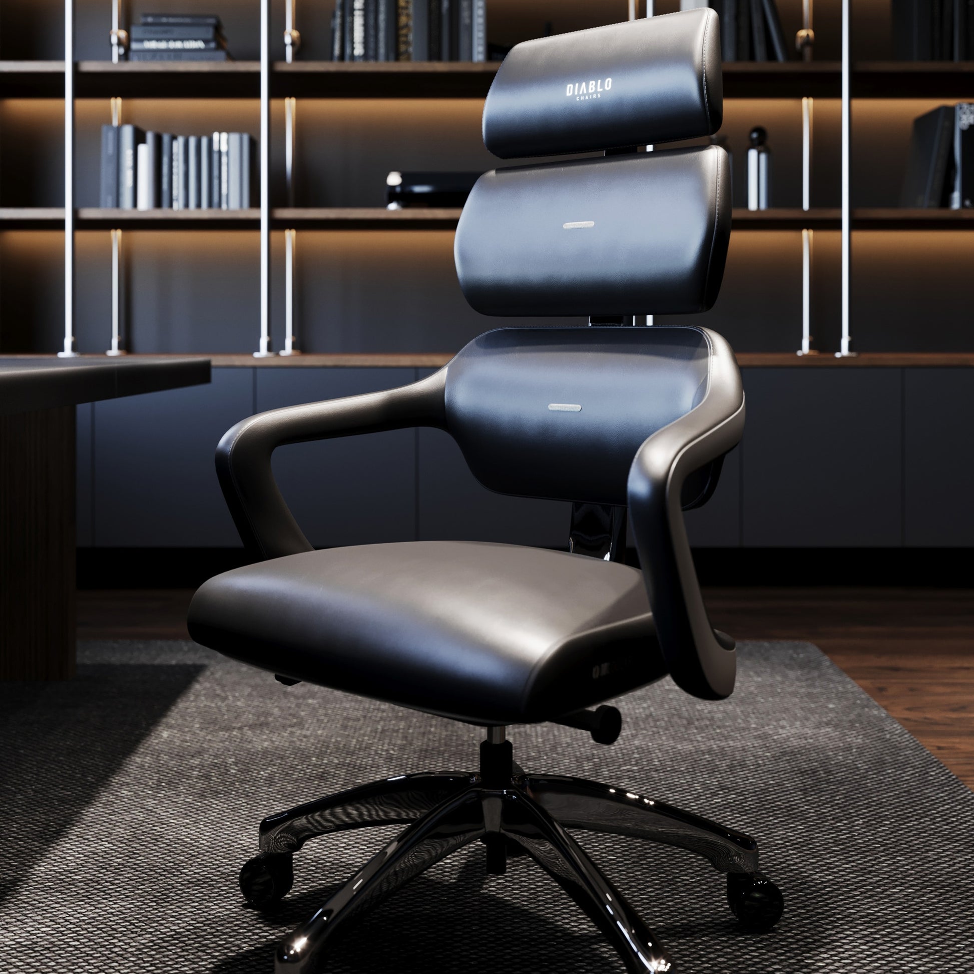 Krēsls V - Mo 121.5-131/55/69 cm melns - N1 Home