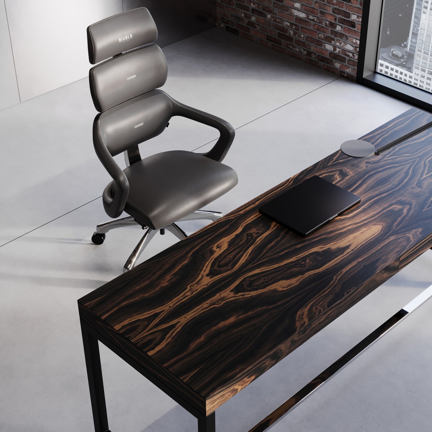 Krēsls V - Mo 121.5-131/55/69 cm pelēks - N1 Home