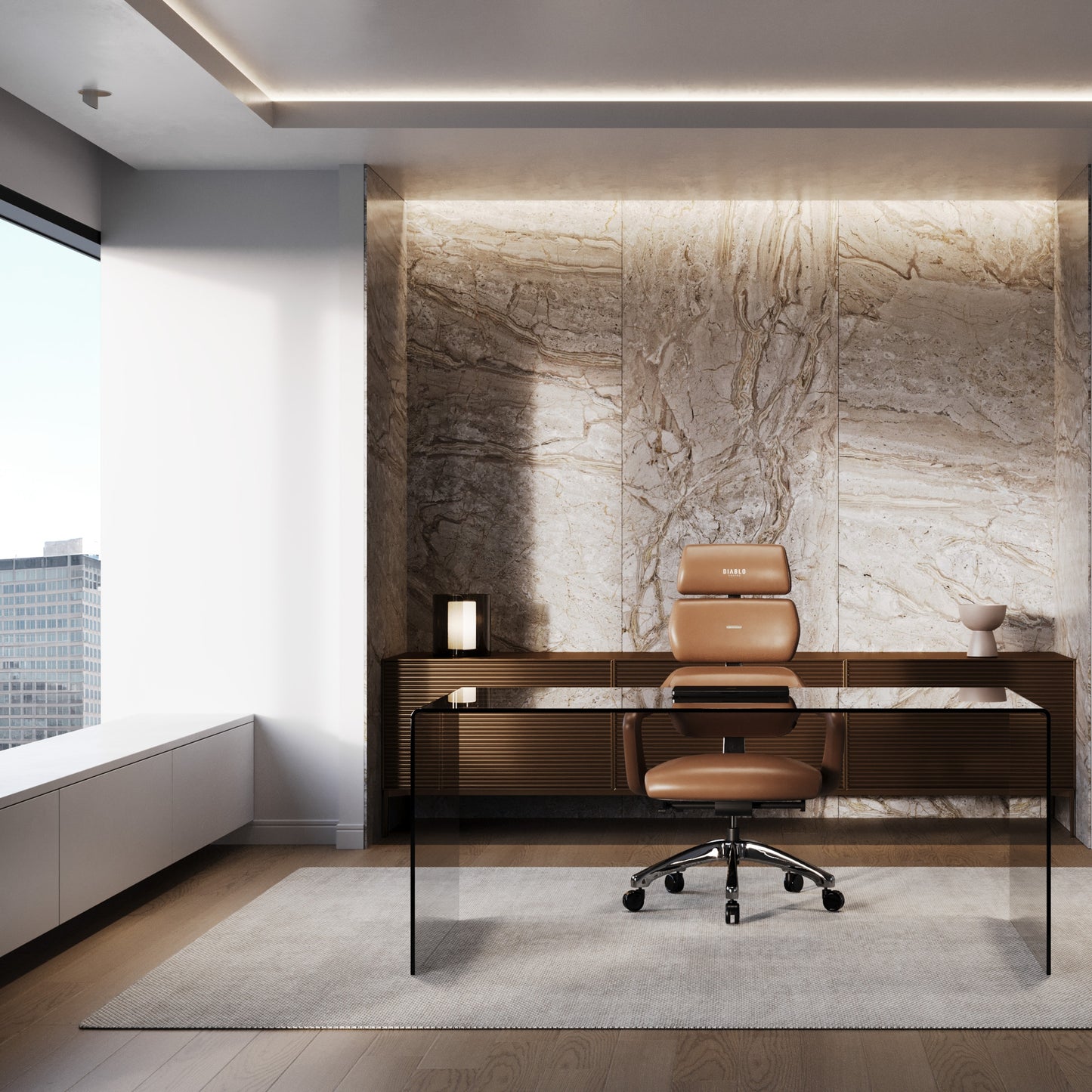 Krēsls V - Mo 121.5-131/55/69 cm brūns - N1 Home