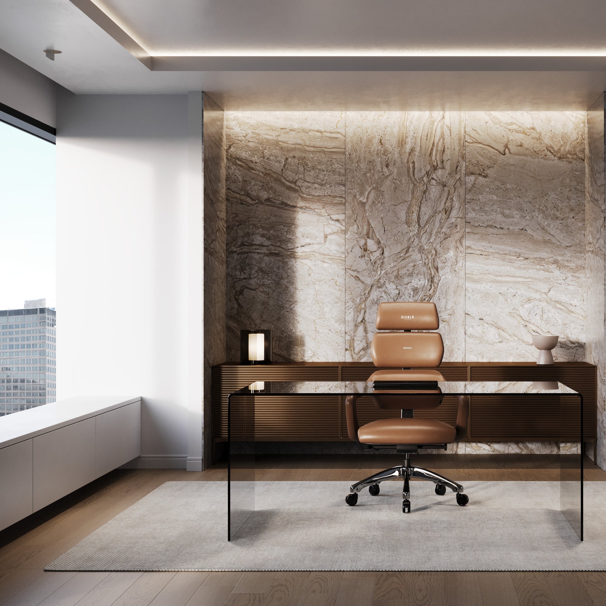 Krēsls V - Mo 121.5-131/55/69 cm brūns - N1 Home