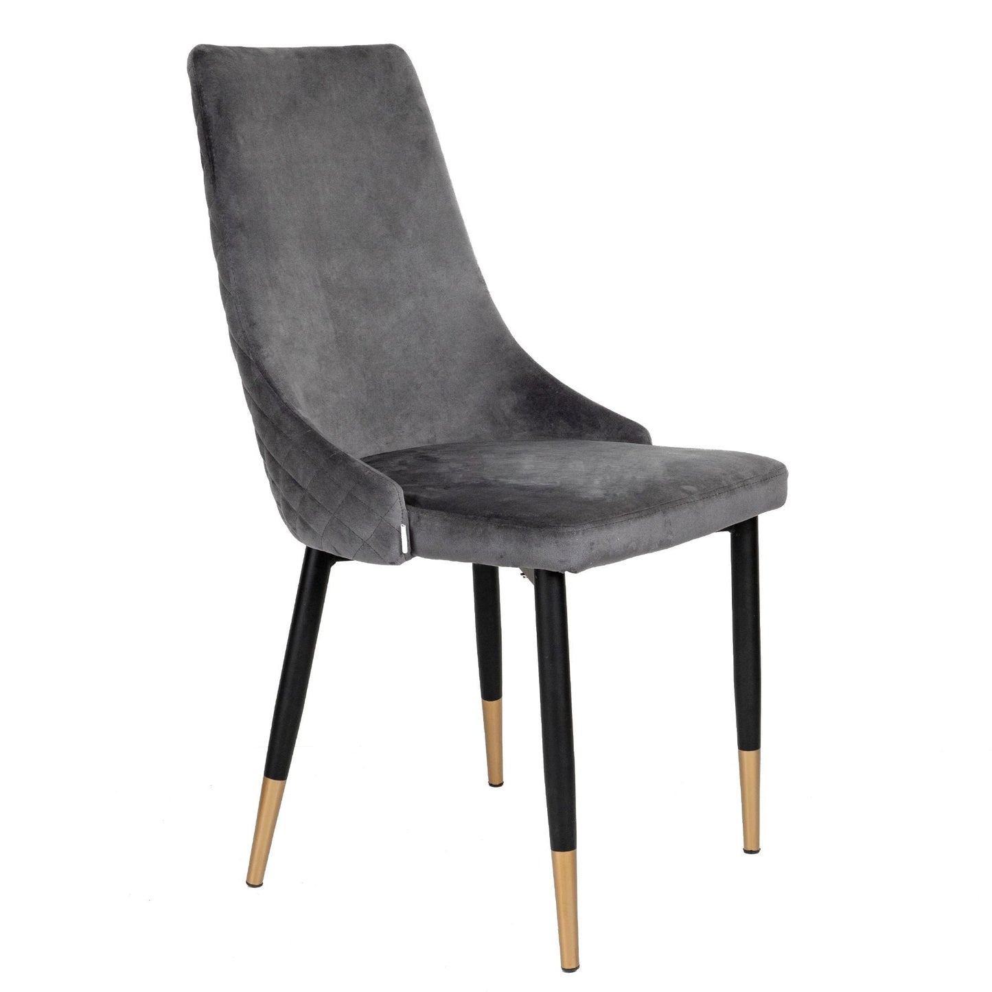 Velūra krēsls LOGAN pelēks 44x44x92 cm