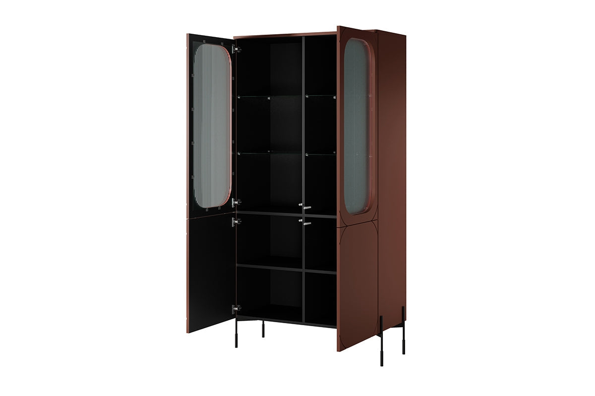 Vitrīnas skapis BARI 104/200/45 terrakota