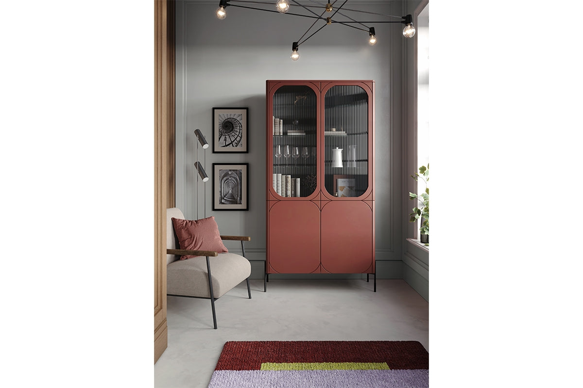 Vitrīnas skapis BARI 104/200/45 terrakota