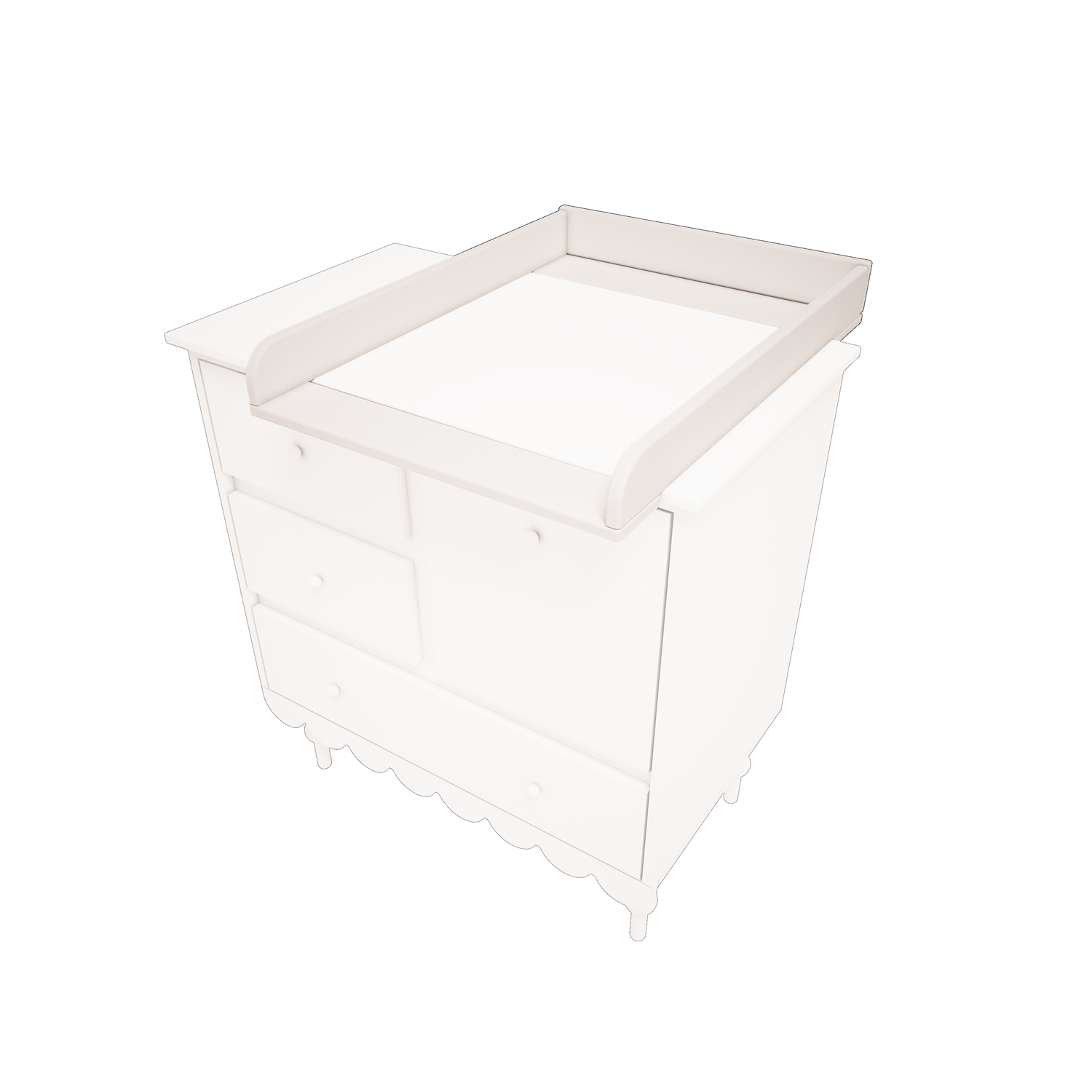 Kumodes mainītājs Bubi 8/50/70 cm balts - N1 Home