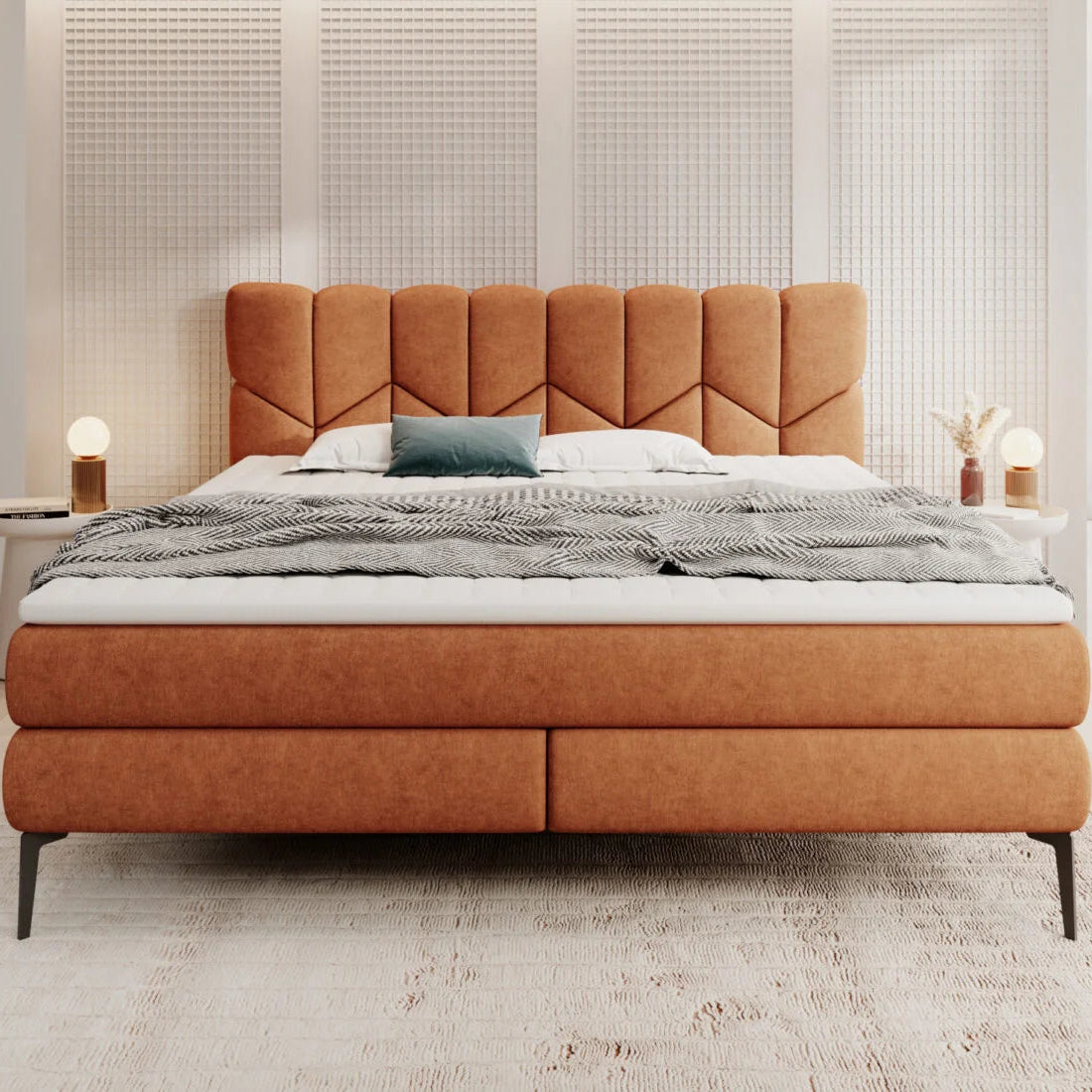 Gulta Baro 140/160/180 x 200 cm kanēlis - N1 Home