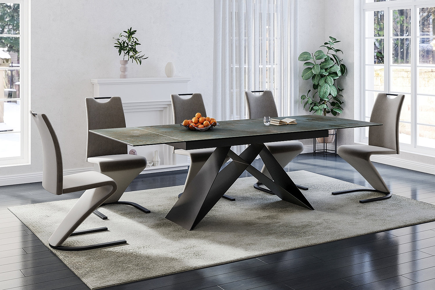 Westin keramikas galds, Ossido Verde 90x160-240 cm