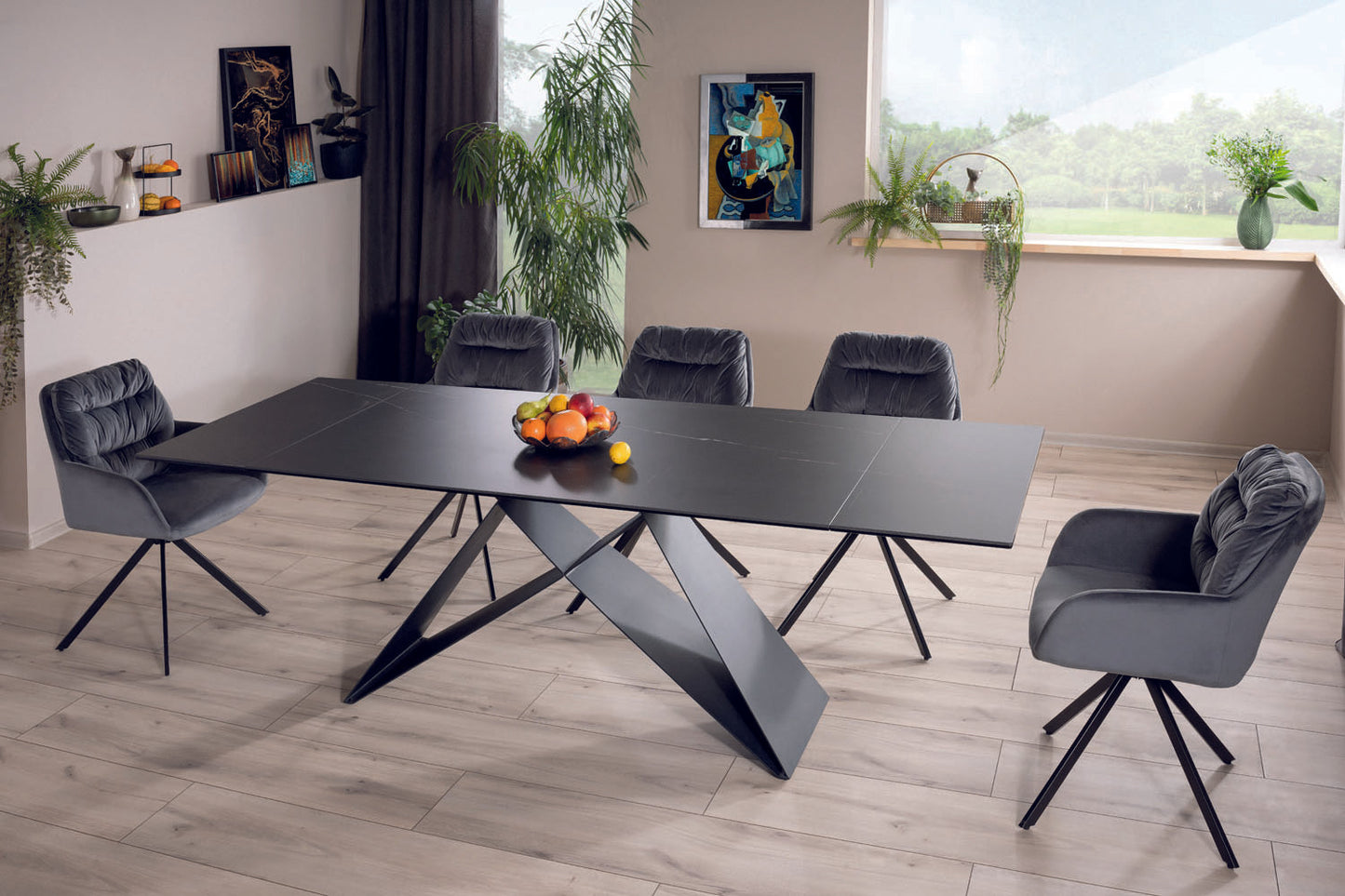 Westin keramikas galds, Sahara Noir 90x160-240 cm