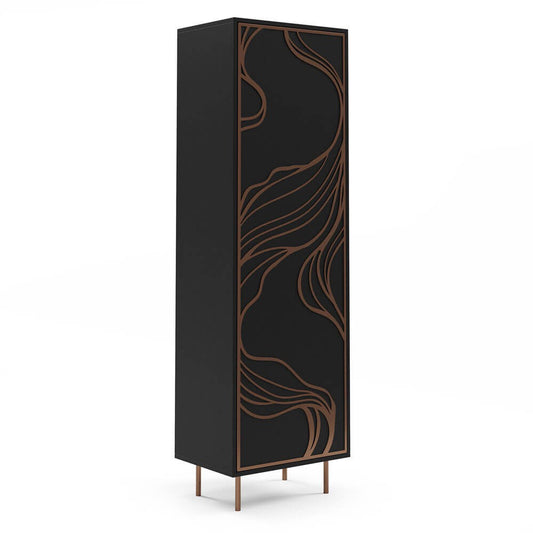 Skapis Maros 60/42/200 cm melns/varš