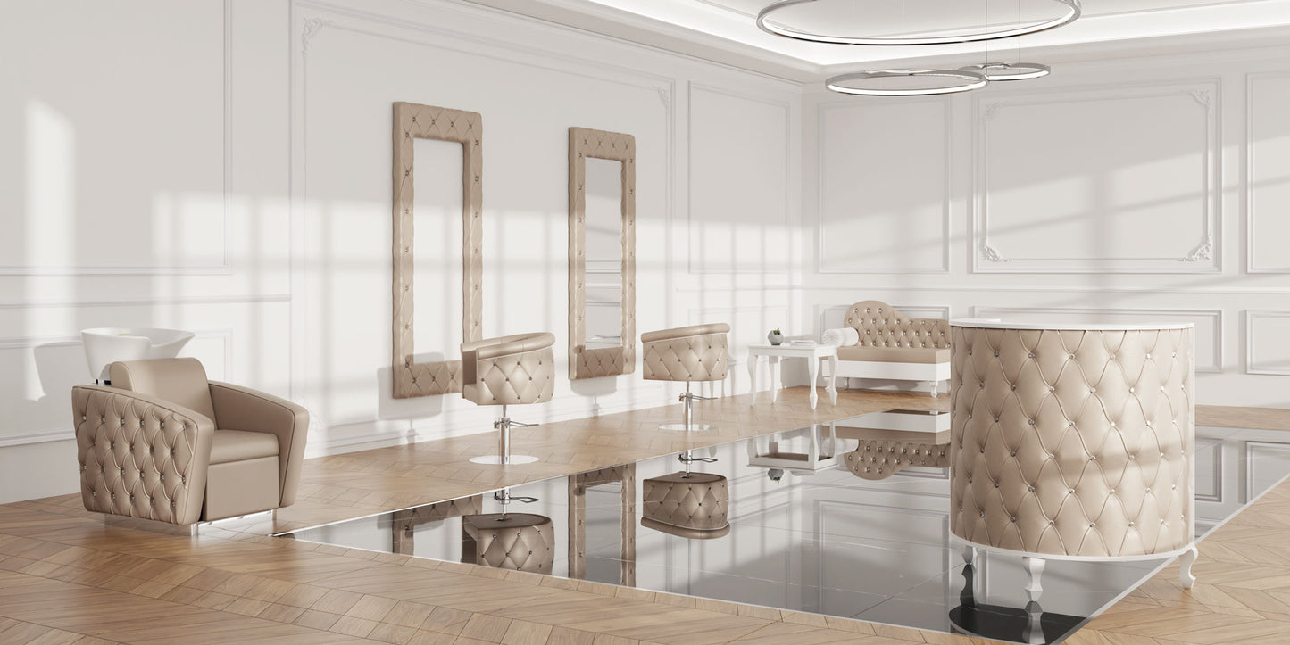 Frizētavas krēsls ObsDeLux 70/42/62 cm melns - N1 Home