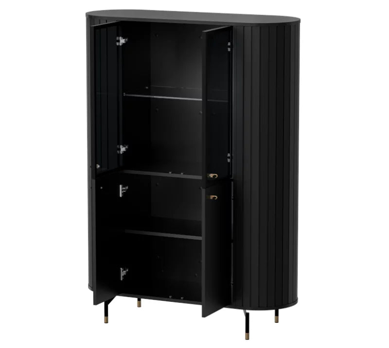 Skapis Zanto 112/40/155 cm melns