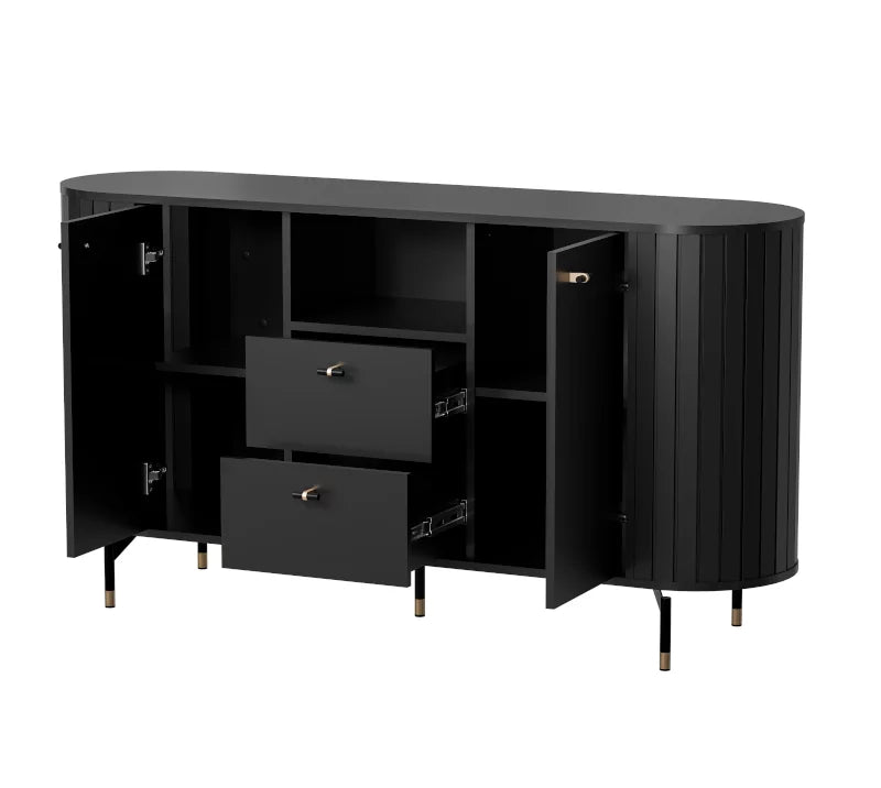 Kumode Zanto 150/40/81 cm melns - N1 Home