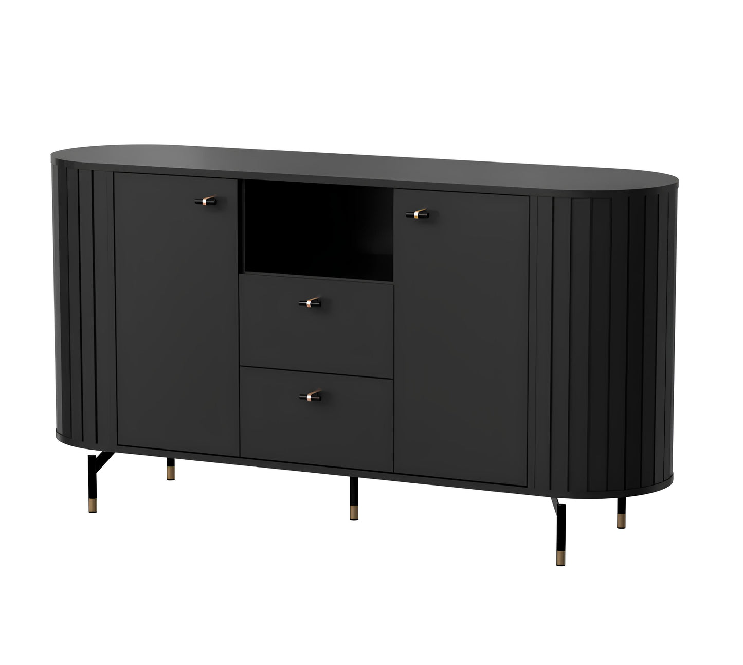 Kumode Zanto 150/40/81 cm melns - N1 Home