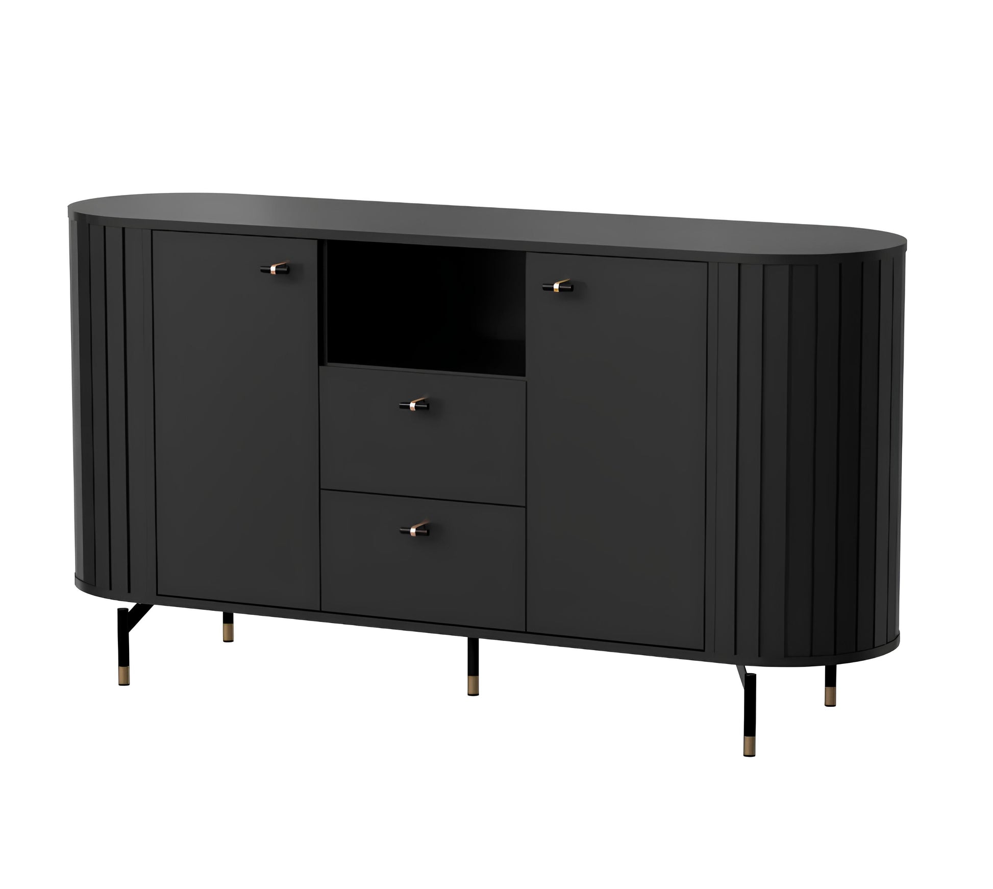 Kumode Zanto 150/40/81 cm melns - N1 Home