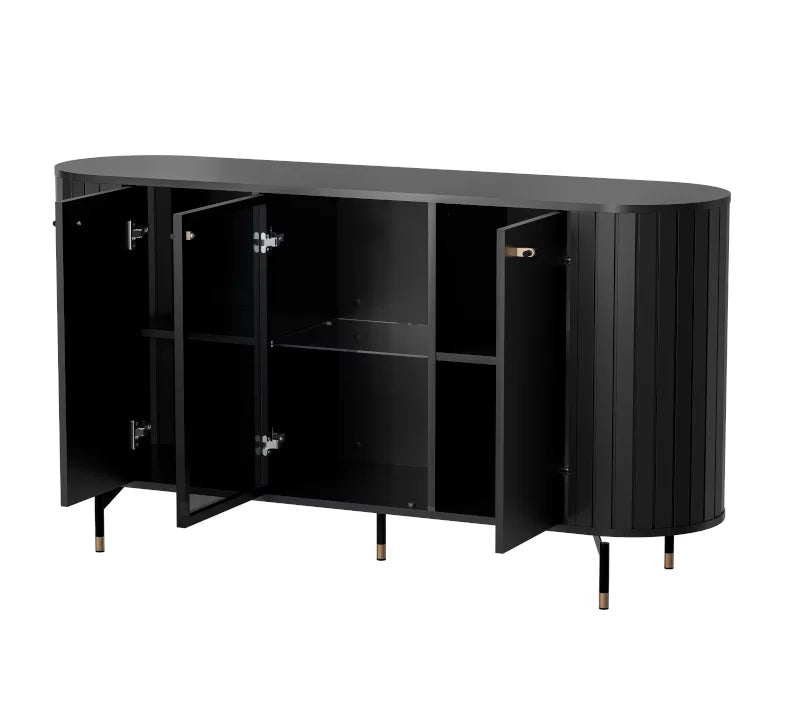 Kumode Zanto A 150/40/81 cm melns - N1 Home