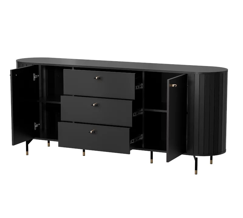 Kumode Zanto 190/40/81 cm melns - N1 Home