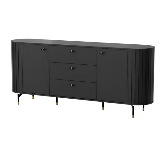 Kumode Zanto 190/40/81 cm melns - N1 Home