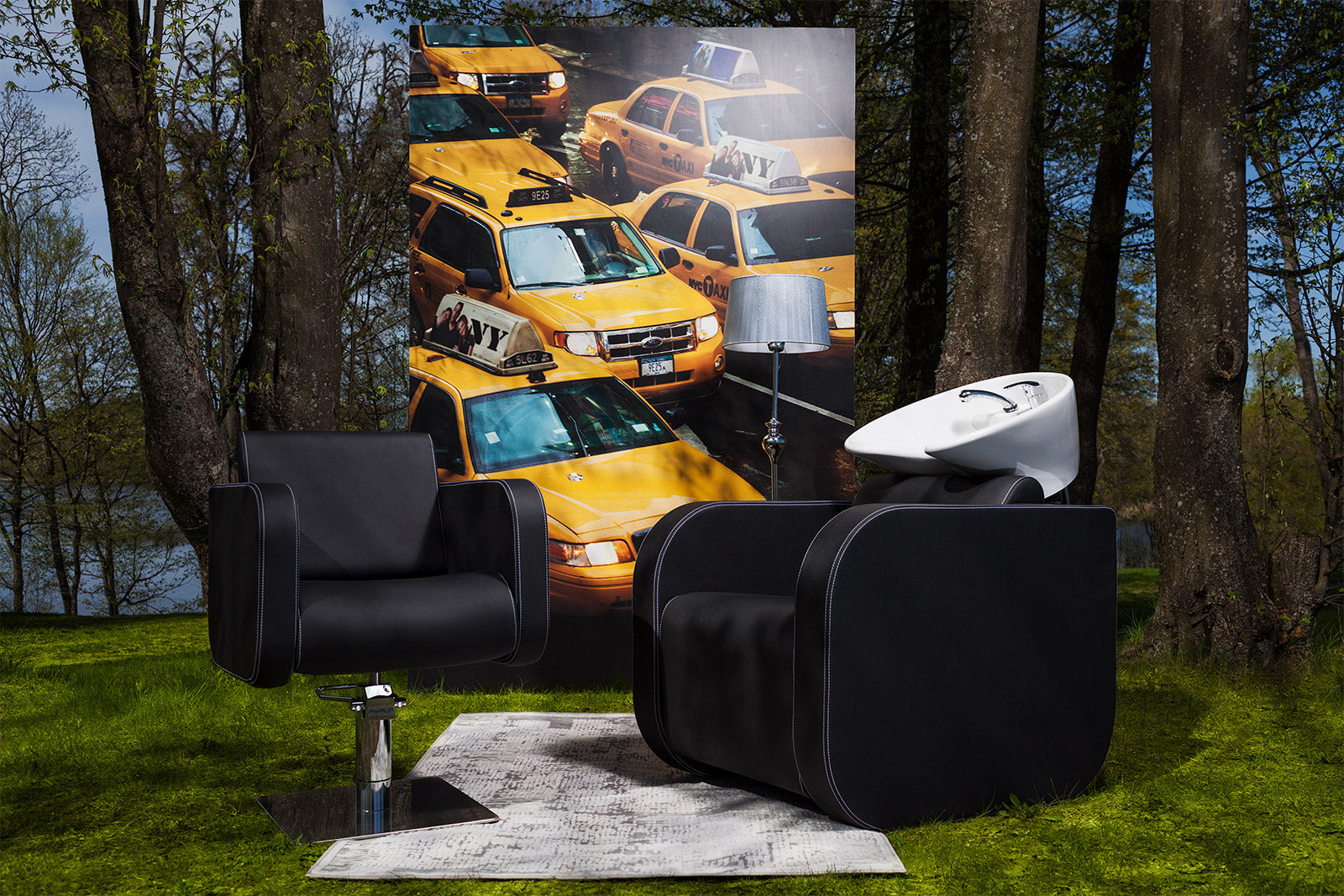 Frizētavas krēsls Globis 65/55/50 cm melns - N1 Home