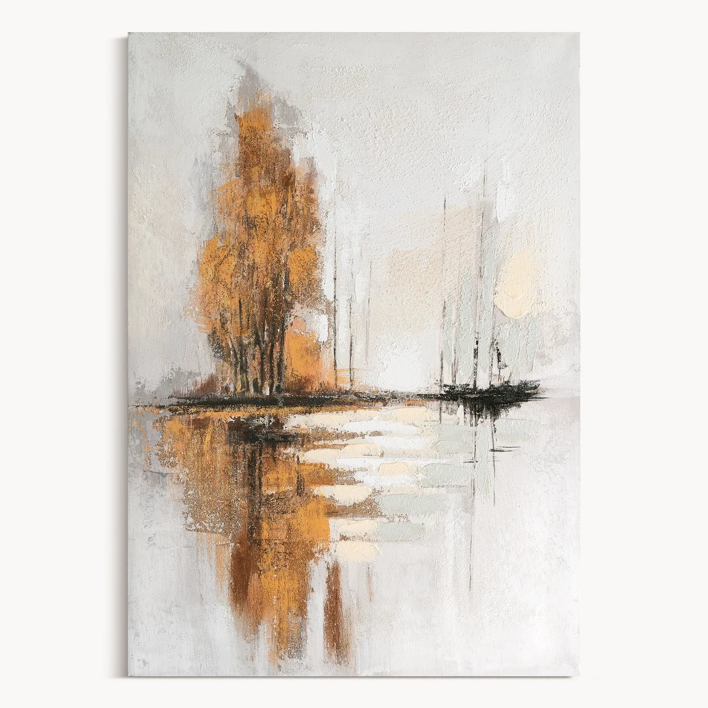 Glezna Lake 70/100 cm pelēks/zelts - N1 Home