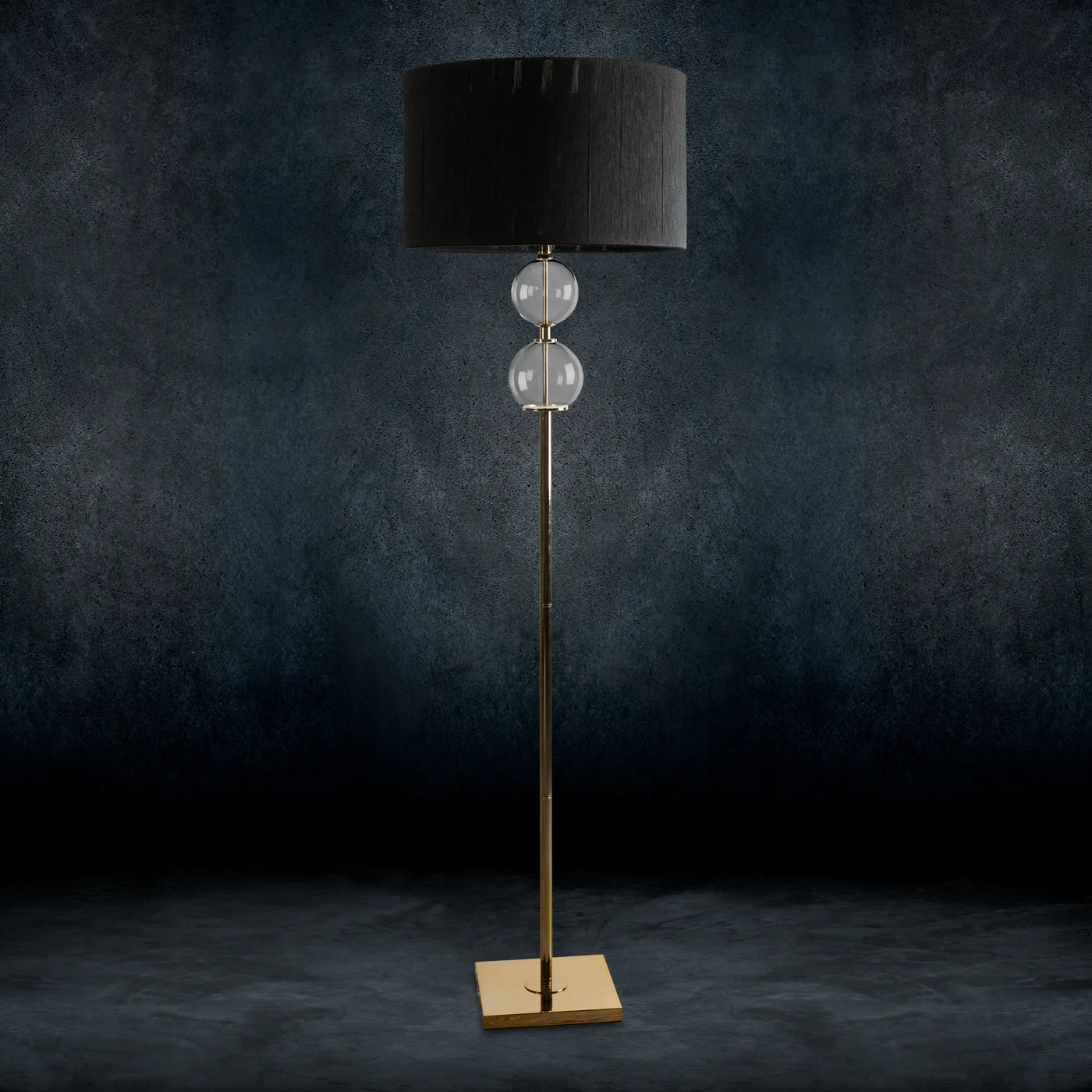 Stāvlampa Aria 50/167 cm melns/zelts - N1 Home