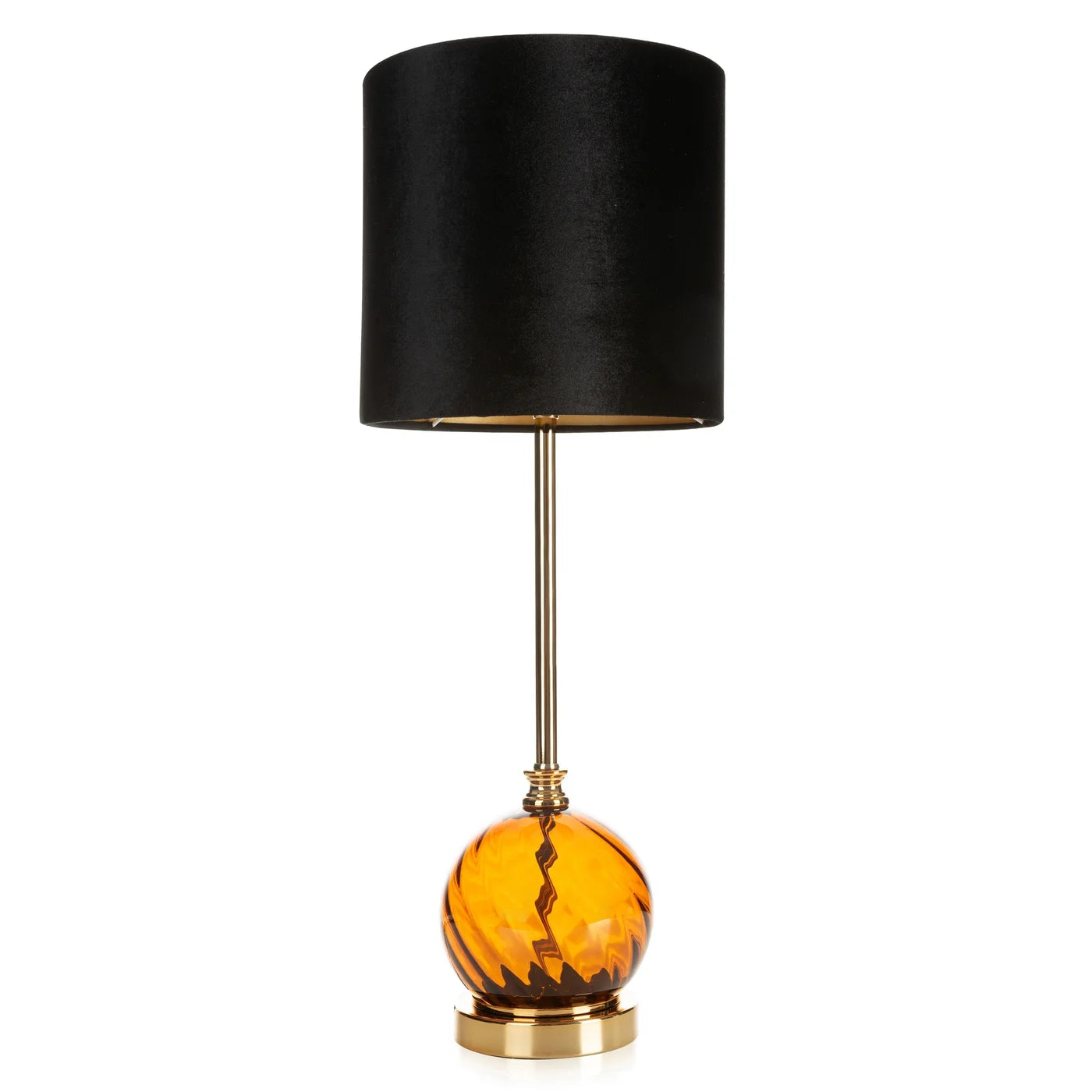 Galda lampa Vale 26/68 cm melns/zelts - N1 Home