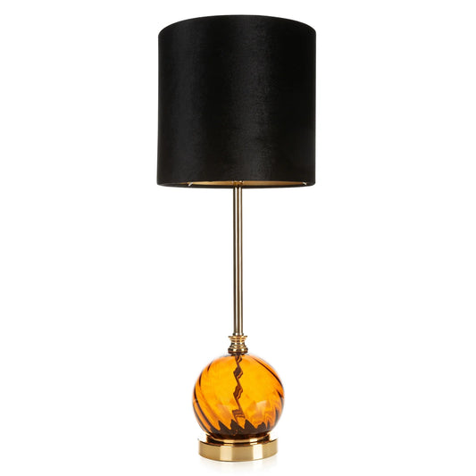 Galda lampa Vale 26/68 cm melns/zelts - N1 Home