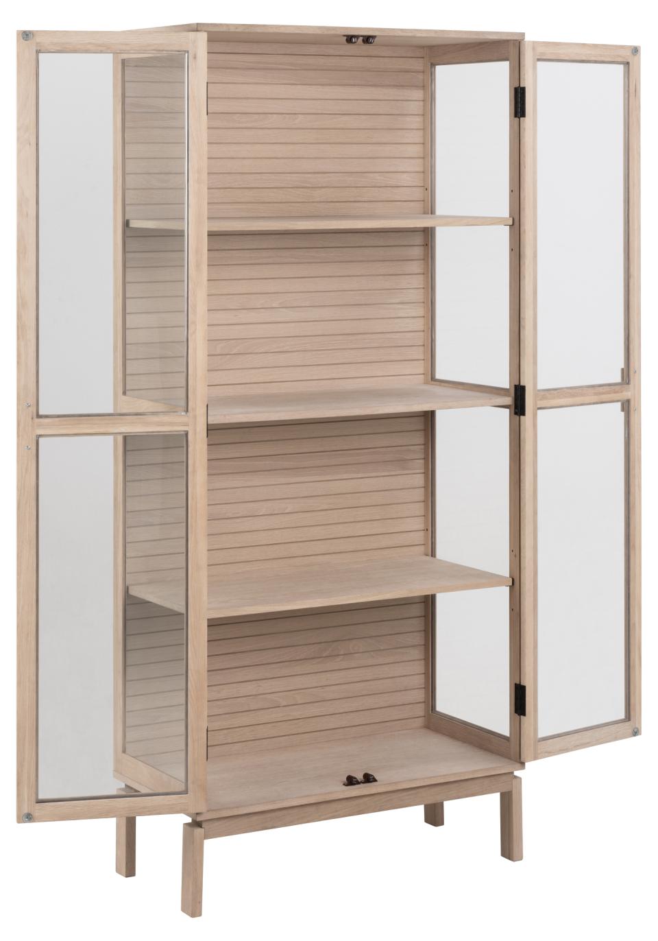 Vitrīnas skapis Lin 80x40x180 cm ozols - N1 Home