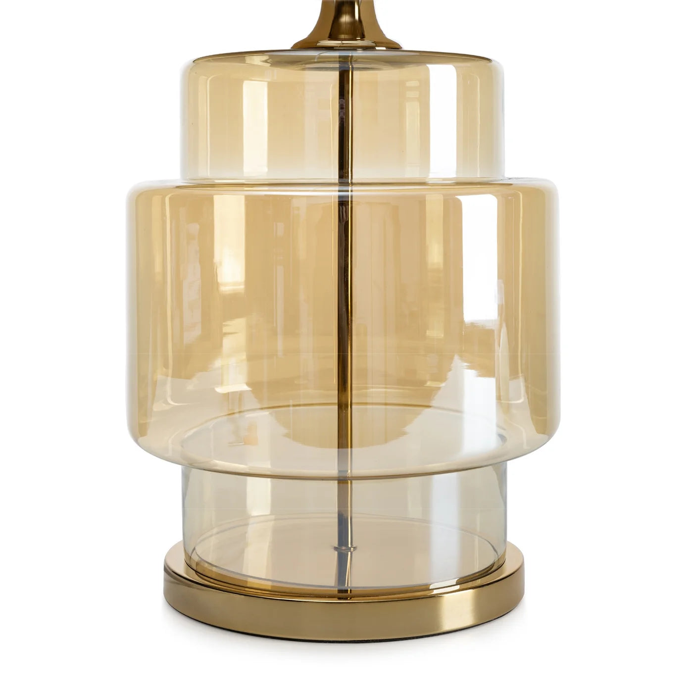 Galda lampa Yan 38/57 cm melns/zelts - N1 Home