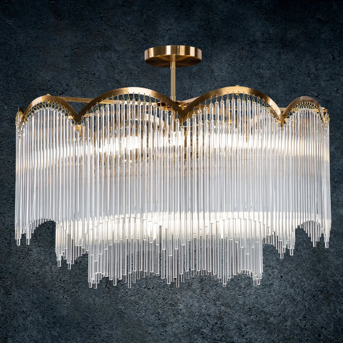 Lustra Salm  80 x 60 cm, balts/zelts - N1 Home