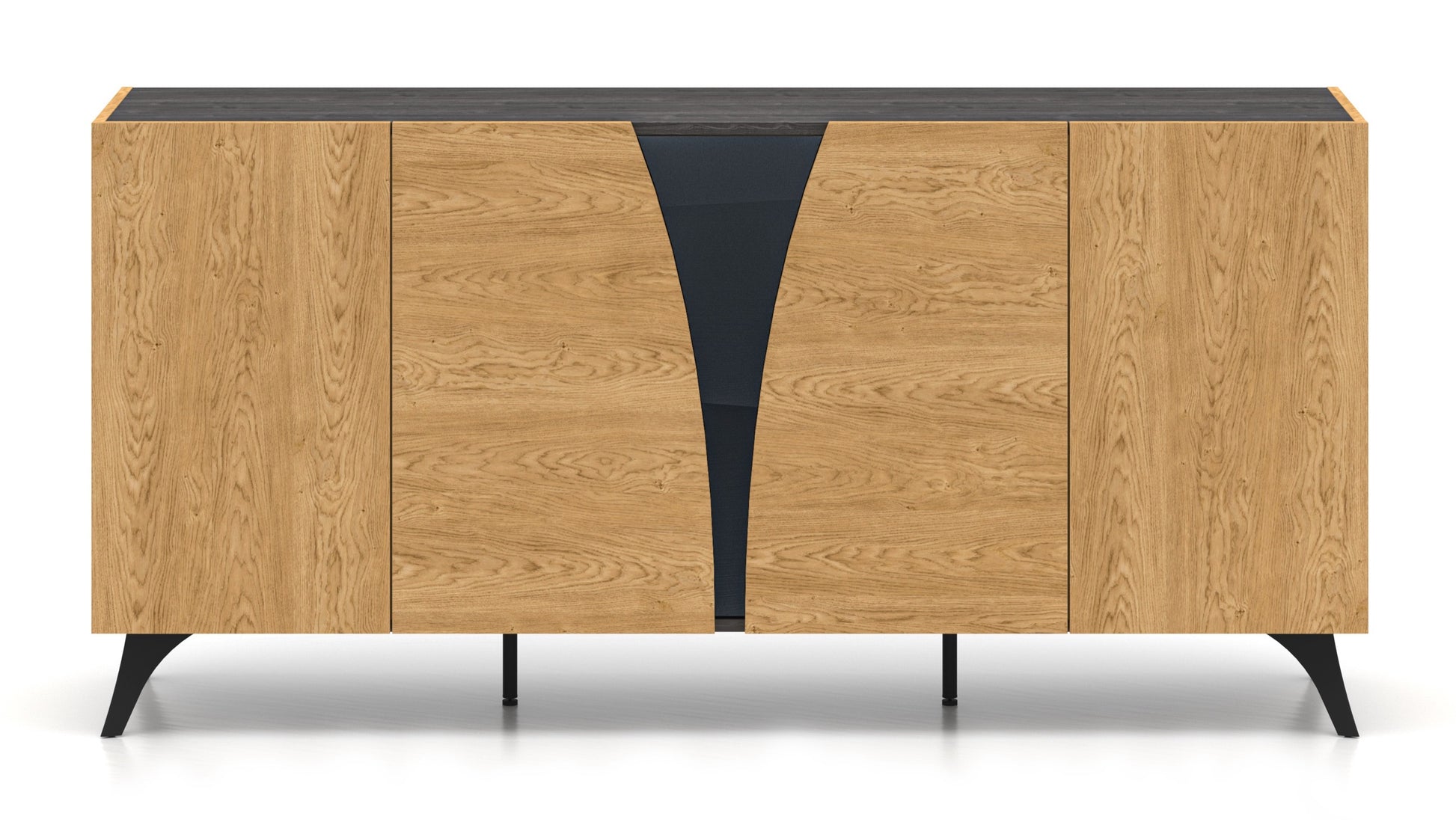 Kumode Toskana 169/82/38 cm ozols/melns - N1 Home