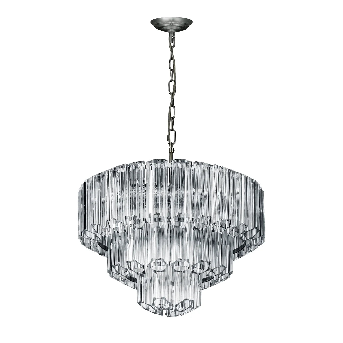 Lustra Dania 43/44-150 cm caurspīdīgs/sudrabs - N1 Home