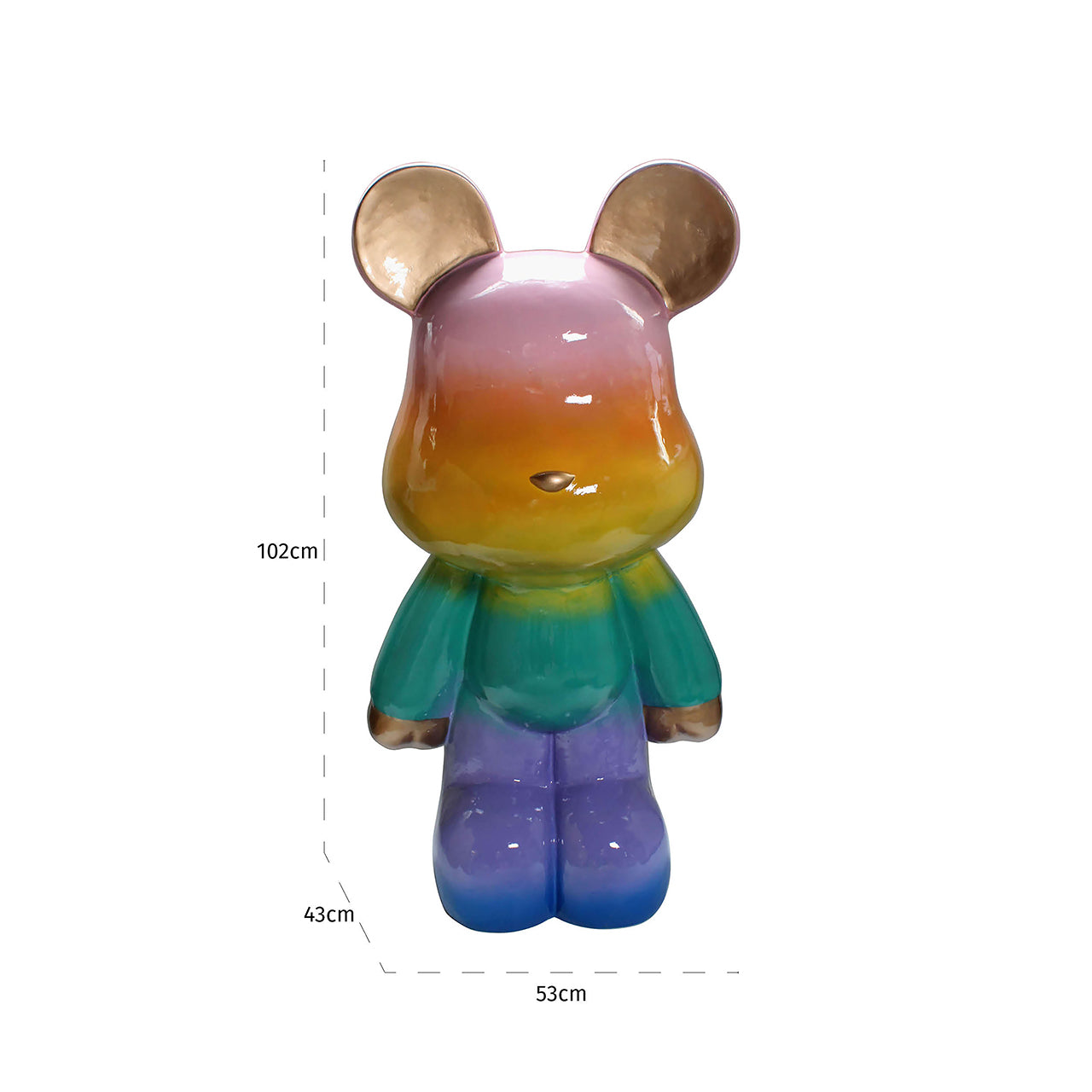 Dekoratīvs priekšmets Richmond Interiors Baloo 102/53/44 cm varavīksne - N1 Home