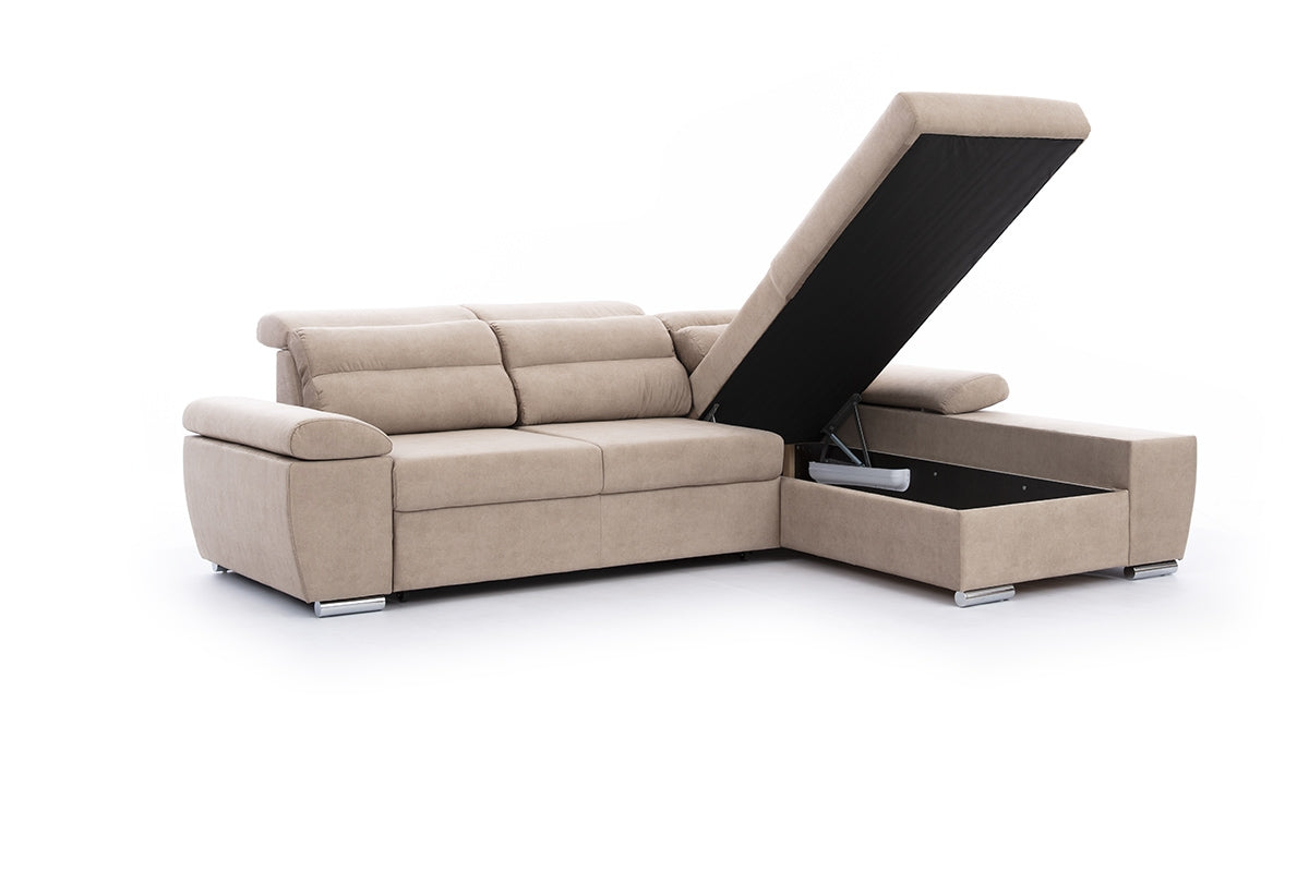 Dīvāns ART M  280/86-103/186 cm  bēšs - N1 Home