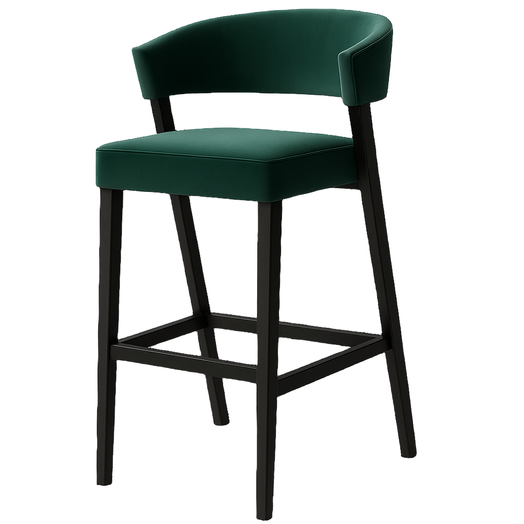 Bāra krēsls Asbar 105/56/55 cm melns/zaļs - N1 Home