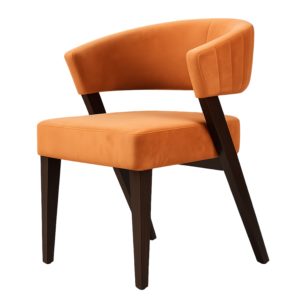 Krēsls Asbar 77/53/55 cm oranža/tumši brūns