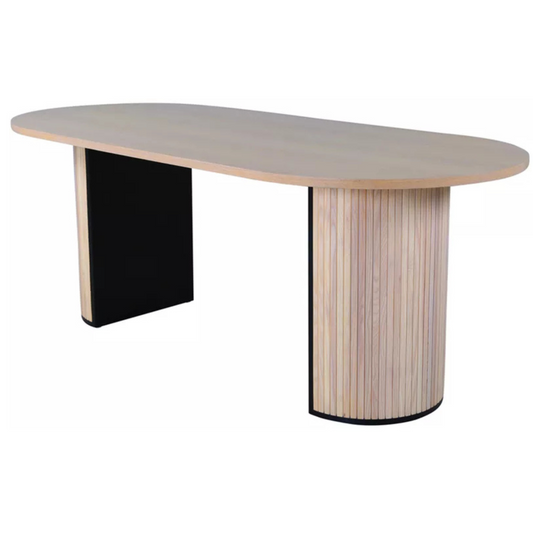 GORM Galds 200x90 cm, balināts ozols - N1 Home