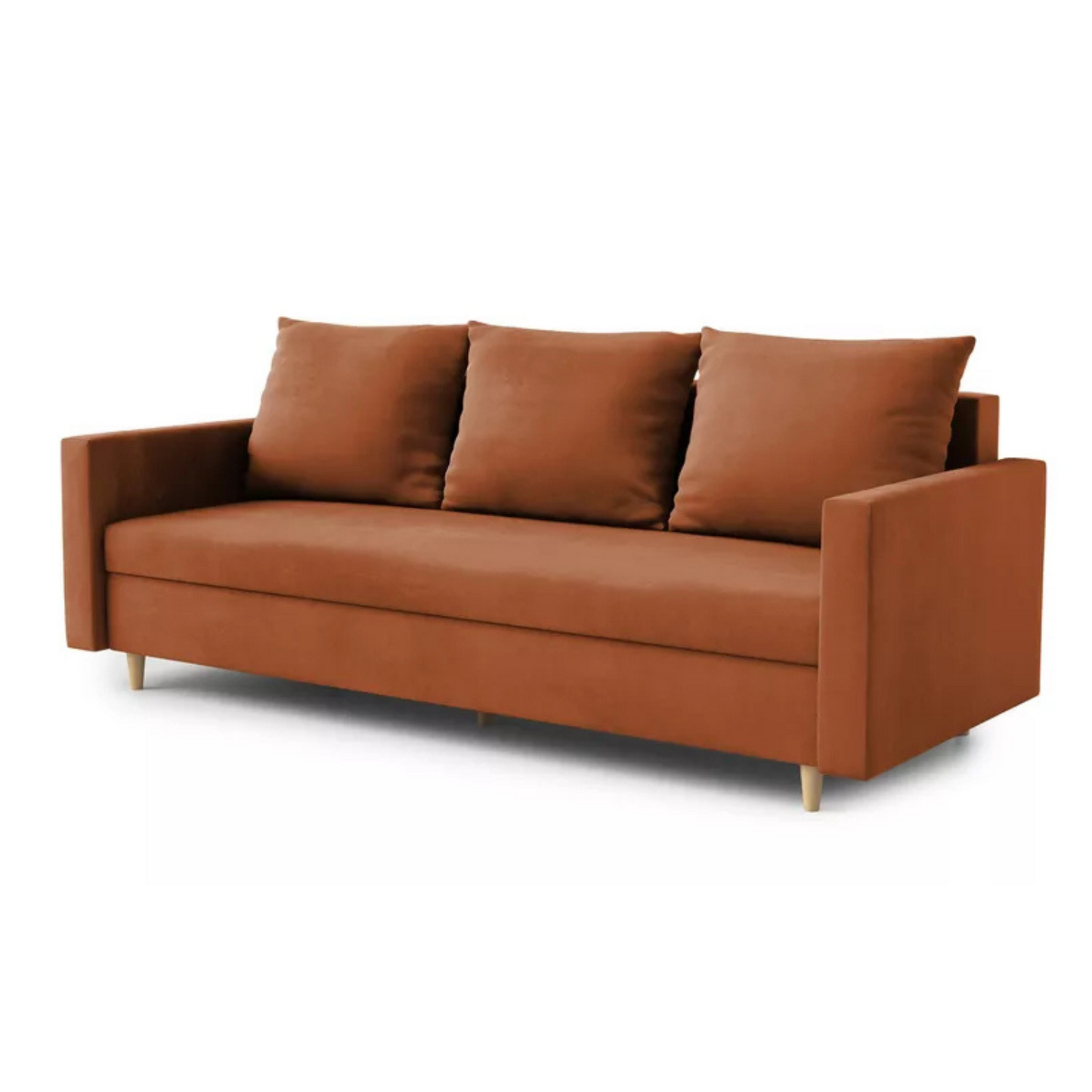 LUTTO Dīvāns ar glabātuvi, izvelkamais, vara samts - N1 Home