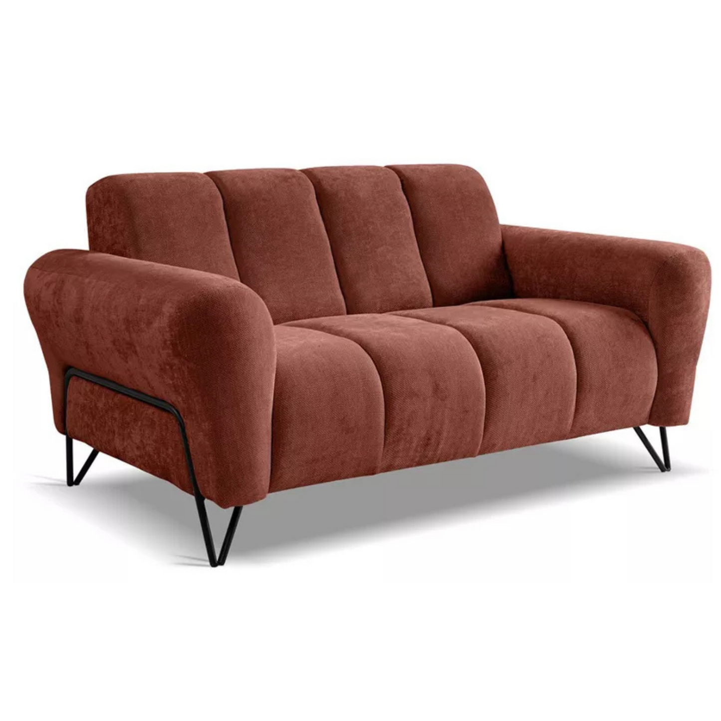 LAREVO Divvietīgs dīvāns, vara šenils - N1 Home