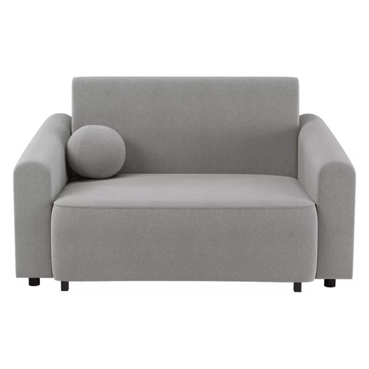 VIOSTE Divvietīgs dīvāns, 110 cm, ar glabātuvi, pelēks hidrofobs šenils - N1 Home